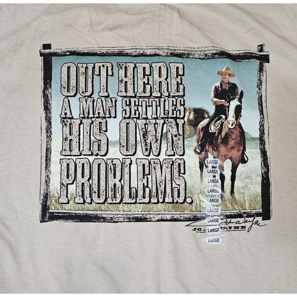 John Wayne Men's T-Shirt Size Large